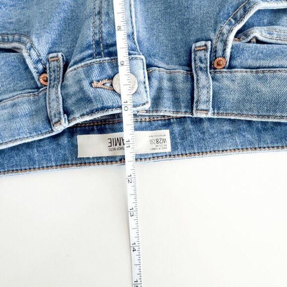 Topshop Womens Denim Jeans Moto Jamie Skinny Side Stripes Blue Wash Size 28 - Picture 9 of 11